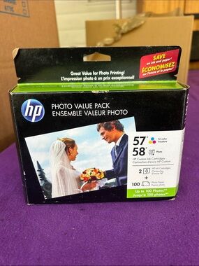 HP Photo Value Pack Black White and Green Accents. Expired